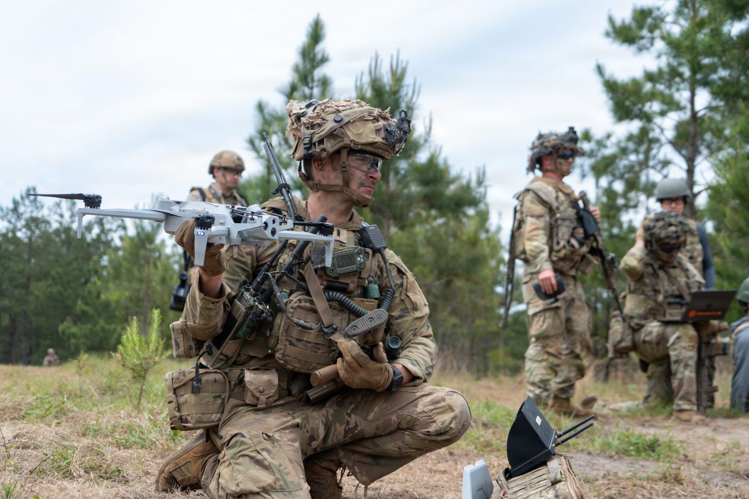 A US Army commander used attack drones and C4-packed robots to clear a deadly breach before soldiers even got in the fight